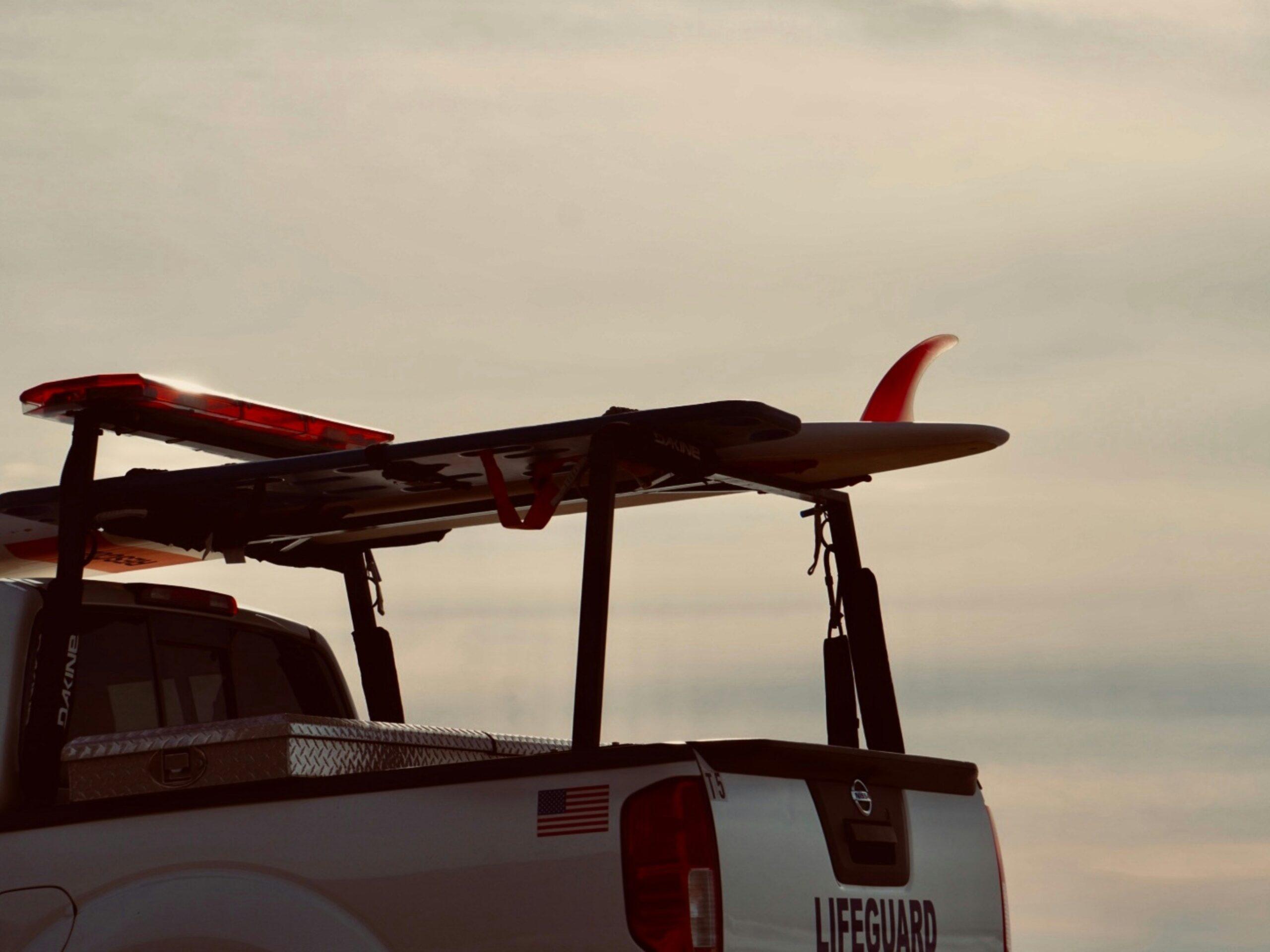 A cracked surfboard due to improper handling during travel