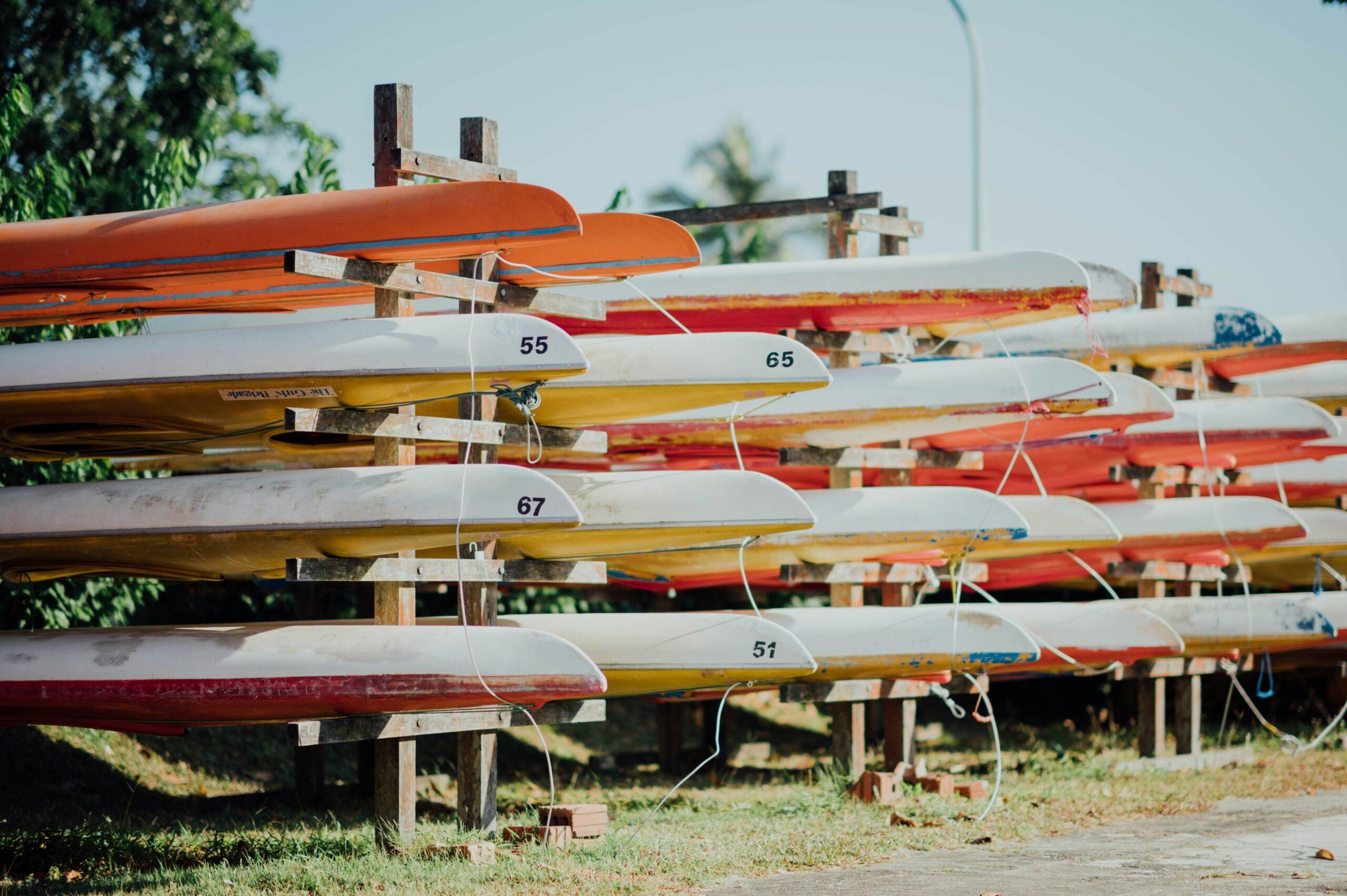 foldable surfboard case on beach
