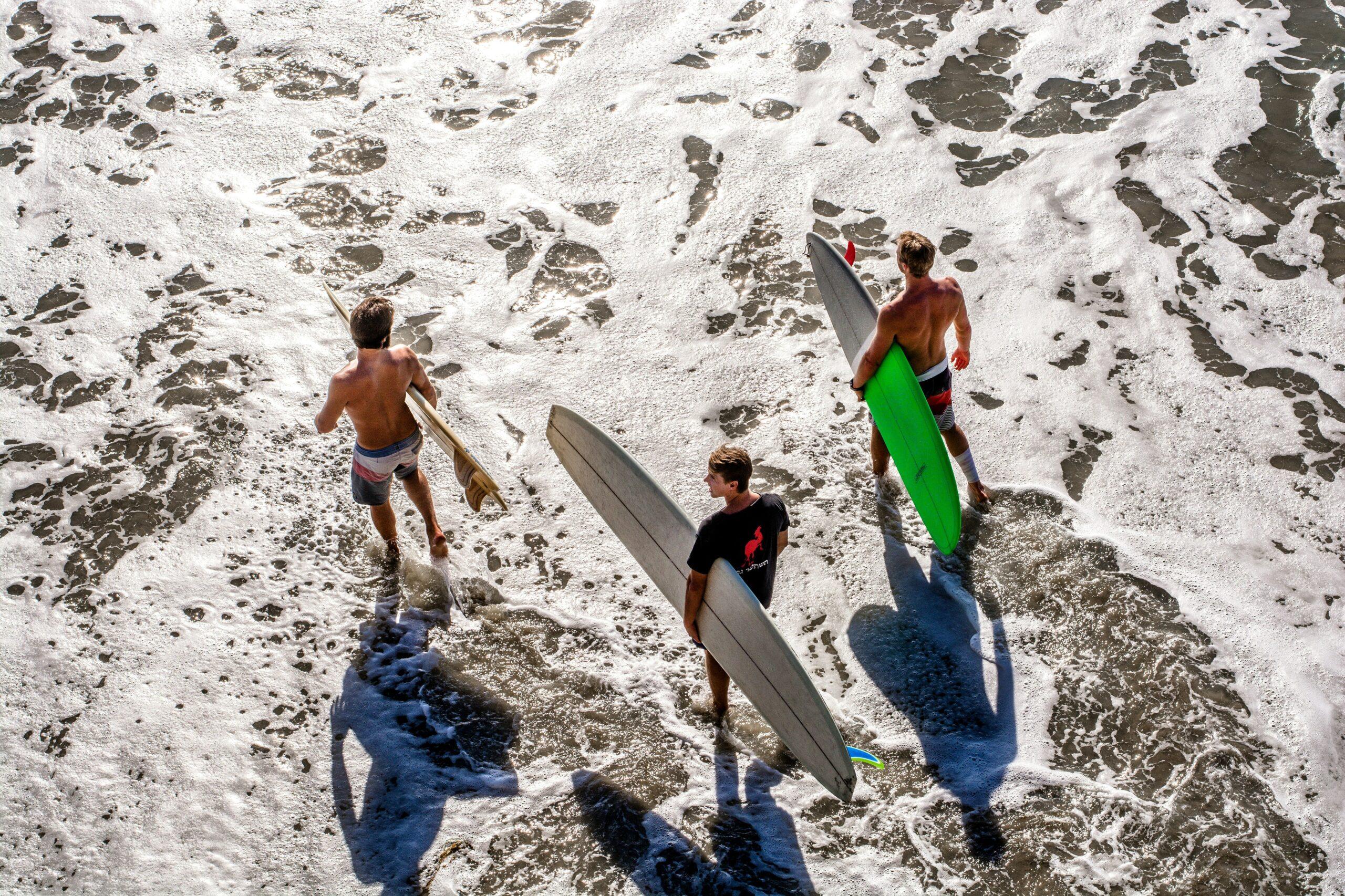waterproof surfboard cover on beach