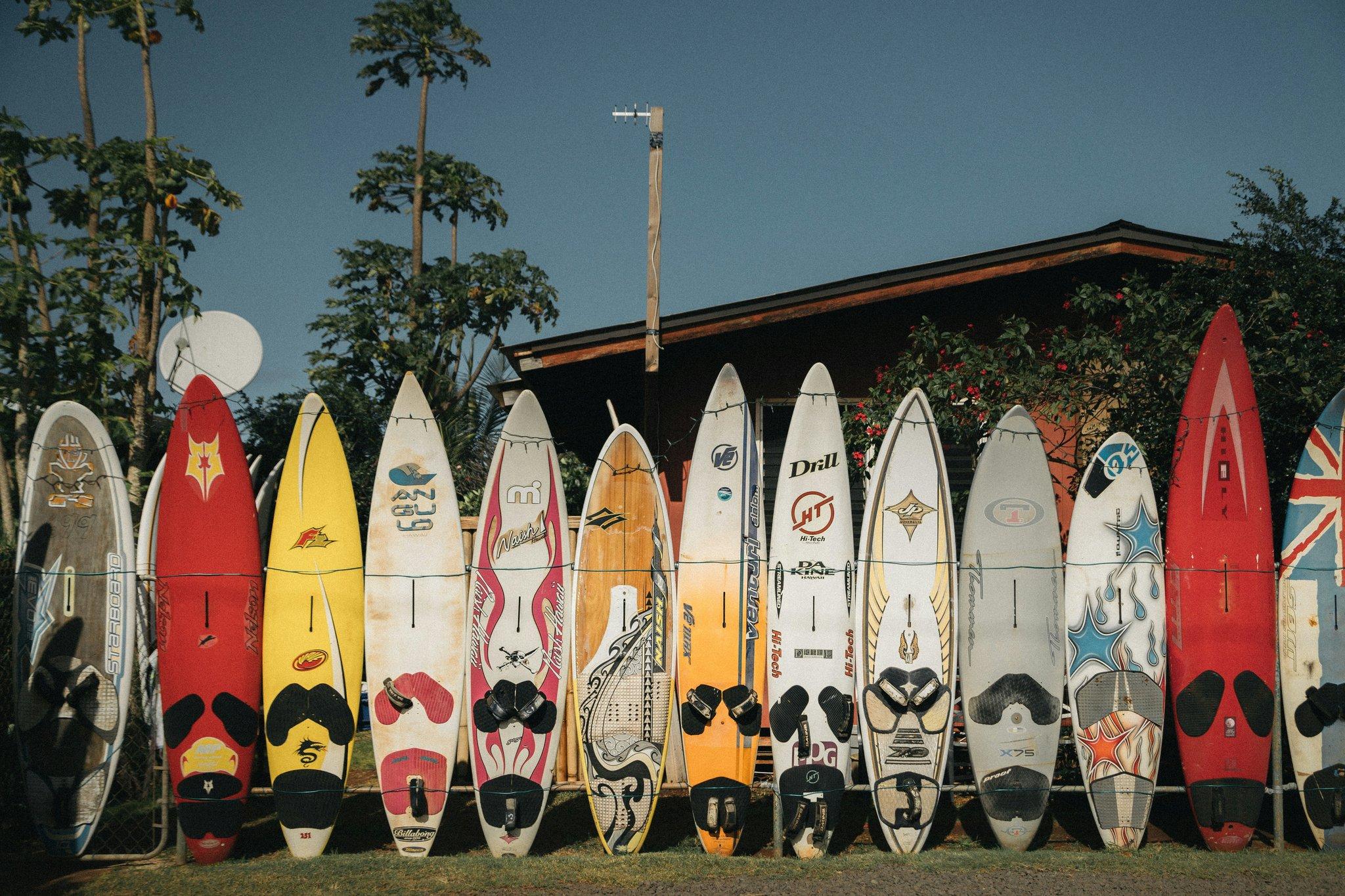 A broken surfboard due to poor transport methods