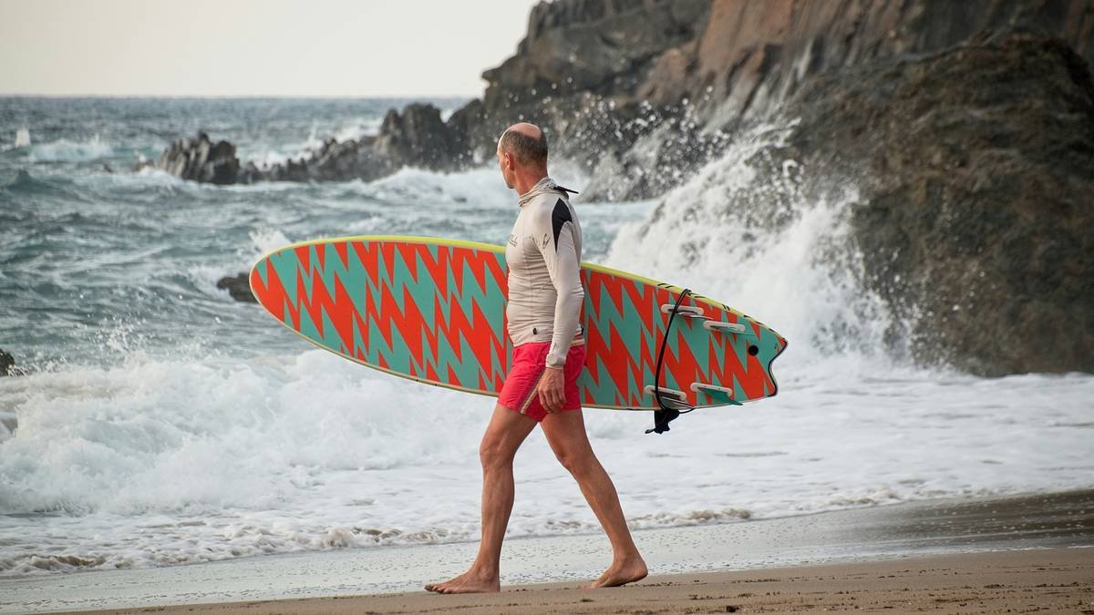 Bar chart showing annual surfboard damage rates by carrier: Airlines 38%, Dedicated Surf Couriers 6%